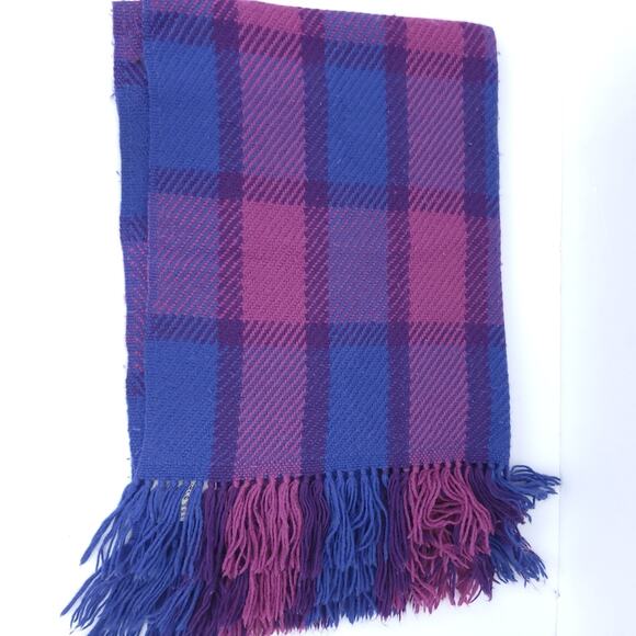 RARE VTG Churchill Weaver Lap Blanket (Berea, KY) Blanket Pink Blue 36x57 - Picture 1 of 5